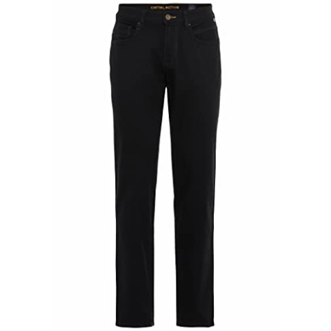 camel active Heren 488765 Straight Jeans, zwart 9, 32W / 30L