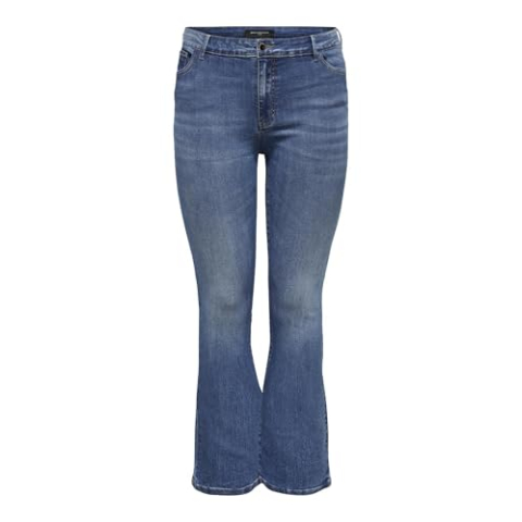 ONLY Carmakoma Damesbroek, blauw (medium blue denim), 44W / 32L