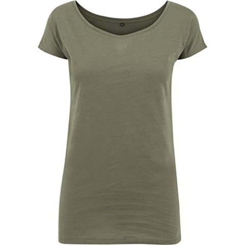 Build Your Brand Dames Ladies Wideneck Tee T-shirt