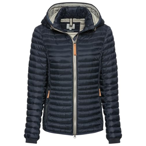 camel active Lichte gewatteerde damesjas van gerecycled polyamide, donkerblauw, 44