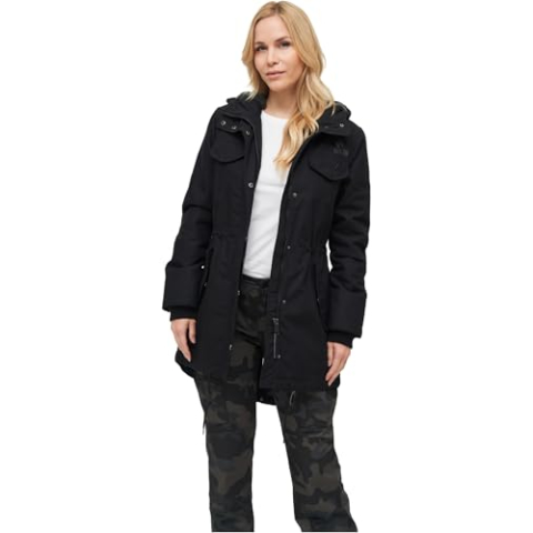 Brandit Mash Lake Parka Girls Parka zwart 80% polyester, 20% wol Basics