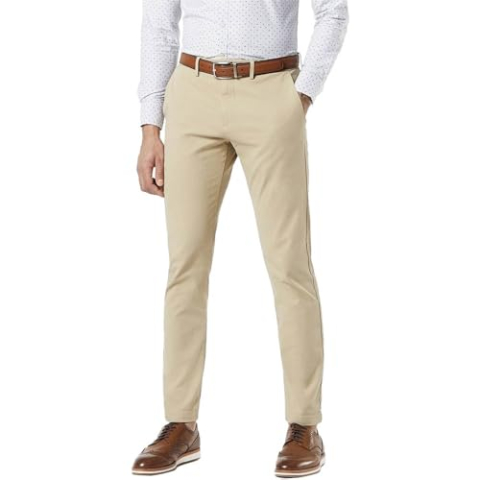 Dockers Heren Smart 360 Flex Chino Slim Casual broek, Dockers Khaki,36W / 30L