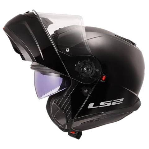 LS2, Motorcycle modular helmet STROBE II matt black, M