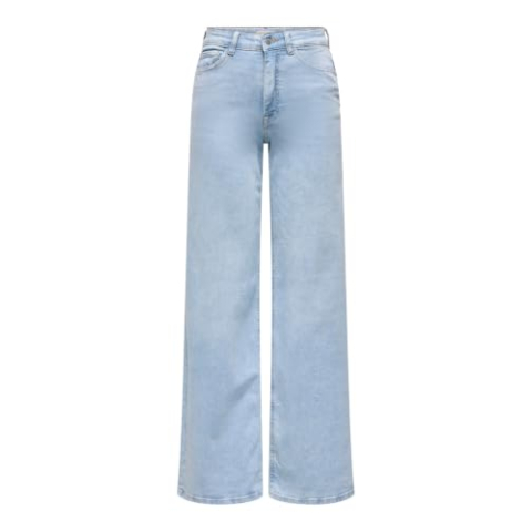 Brede jeans - denim broek met losse snit, lichtblauw, L / 30L