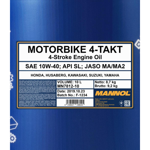 Mannol 4-takt motorolie motorfiets olie 10W-40