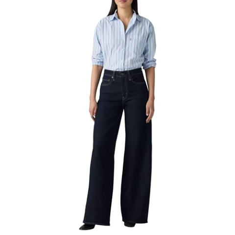 Levi's 728 Hr Wide Leg Retro Rinse Lb, Retro Rinse Lb, 27W / 30L