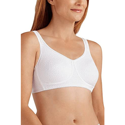 AMOENA Mona Gegoten Beugelvrije BH Mona Gegoten Draadloze BH, Wit, 80C