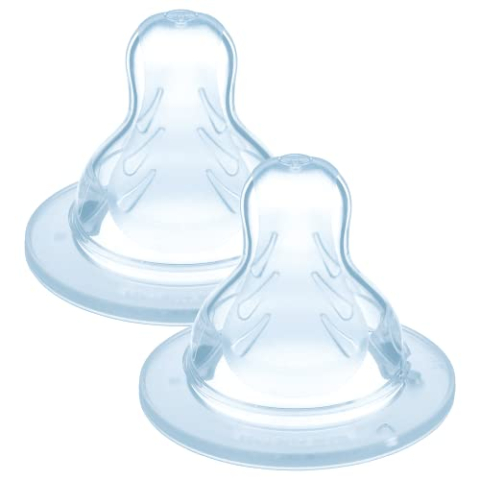 MAM Anatomic Teat - Flow X Fast - Siliconen - Set van 2 - Transparant - 6 maanden +