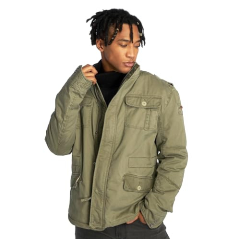 Brandit Britannia Winter Winterjas olijf 100% katoen Basics