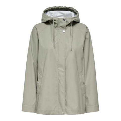 ONLY Onlelisa OTW korte regenjas voor dames, Laurel Oak, M, Laurier Eik, M