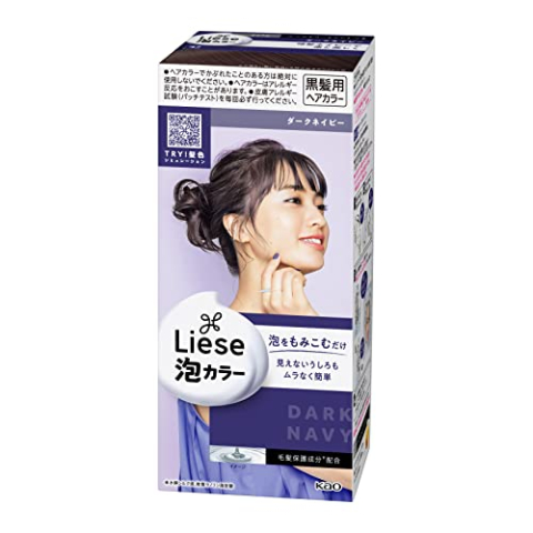 Liese Kao Bubble Hair Color Prettia 108ml - Dark Navy