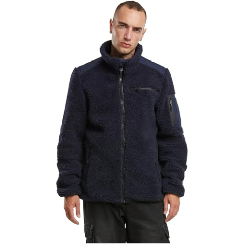 Brandit Teddyfleece Ramble Jacket, kleur: navy, maat: L, Donkerblauw, L