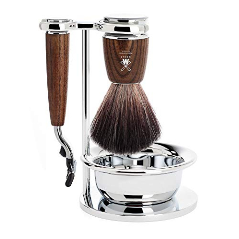 Mühle Scheerset, scheerborstel, houder, kom & scheerapparaat Mach3 serie Rytmo