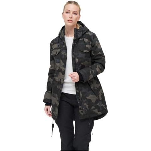 Brandit Marsh Lake parka voor dames vissen, donkercamouflage, XXL