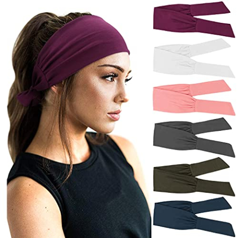6 Pack Vrouwen Hoofdbanden Brede Elastische Haarbanden Hoofd Wrap Leuke Knoop Haaraccessoires