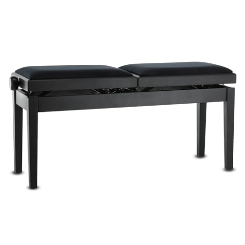 GEWA Pianobank Deluxe Double, zwart mat