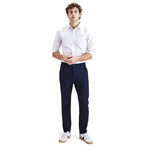 Dockers Heren Original Chino Skinny,Navy Blazer,33W / 32L