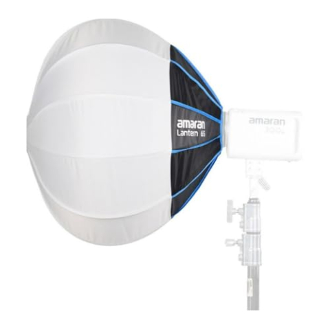 Amaran Lantaarn 65, 2ft (65cm) Omnidirectionele Bowens Mount Soft Light Modifier voor Omgevingsverlichting, Snel bouwen Ontwerp, Draagbaar en Ideaal voor Studio en On-Locatie Video-inhoud
