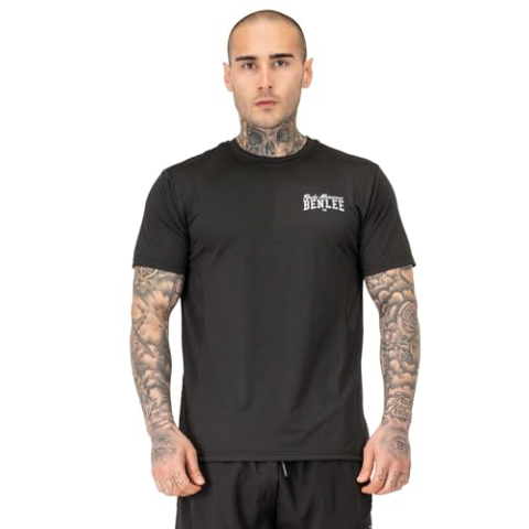 Benlee Combs Functioneel shirt voor heren, normale pasvorm, zwart/zilver, M