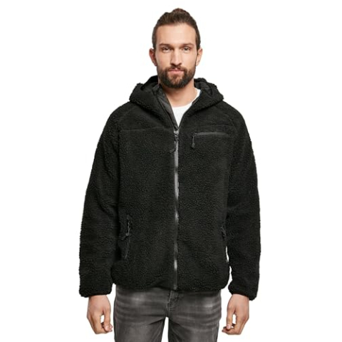 Brandit Teddyfleece Worker Jacket, zwart, S