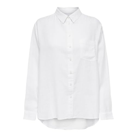 ONLY Dames Onltokyo L/S Linen Blend Shirt PNT Noos blouse, wit (bright white), M
