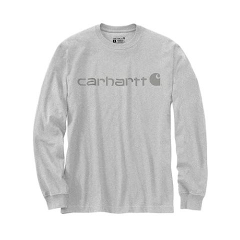 Carhartt Relaxed Fit Heavyweight Long-Sleeve Logo Graphic T-Shirt