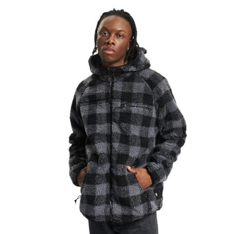 Brandit Teddy Fleece Jacke Tussenseizoensjas zwart-grijs S 100% polyester Basics