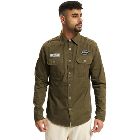Brandit Luis Vintage shirt voor heren, olijf, L