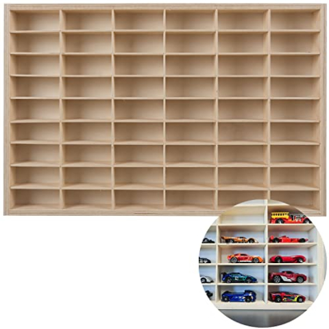 Kruzzel 21997 vitrine de collection en bois 54 compartiments