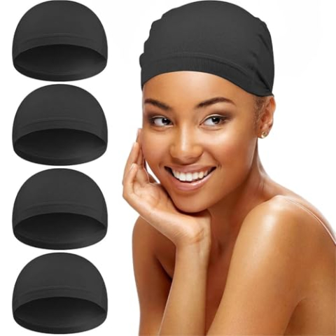 Mesh Cap Pruik Caps voor het Maken Rekbaar met Brede Elastische Band (Zwarte Cap)