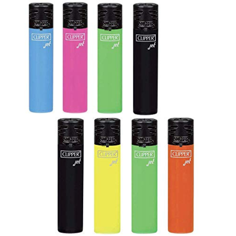 Clipper Classic Jet glanzende navulbare aansteker, verpakking van 6 stuks