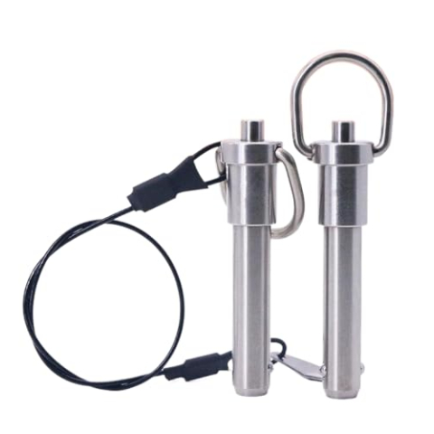 snelontgrendelingspin met trekring, 1 st Rvs Quick-Release Balhoofd Borgpen 12mm Dia Lengtes 10-100mm(12x45mm)