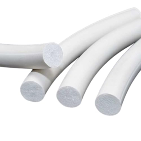 Siliconen schuimafdichtingsstrip, Ronde siliconen rubberen afdichtstrip wit 1-25 mm diameter 5M(2.5mm)