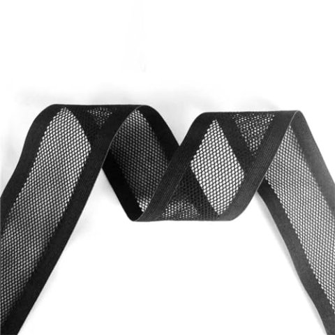 Elastische banden voor naaien, Nylon Spandex Mesh Elastische Band Wit Zwart 1-5 meter(Black,5 Yard)