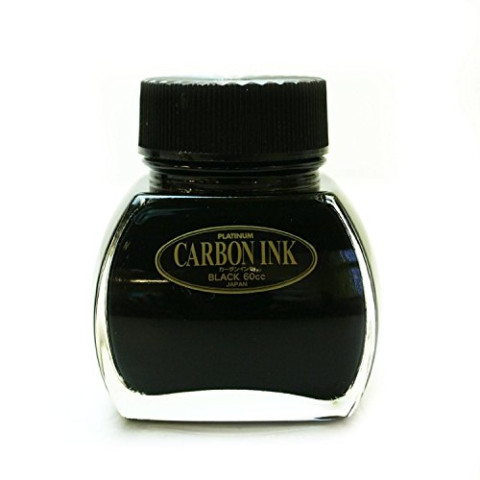 Platinum INKC-1500#1 carbon inktfles, 60 ml, Zwart