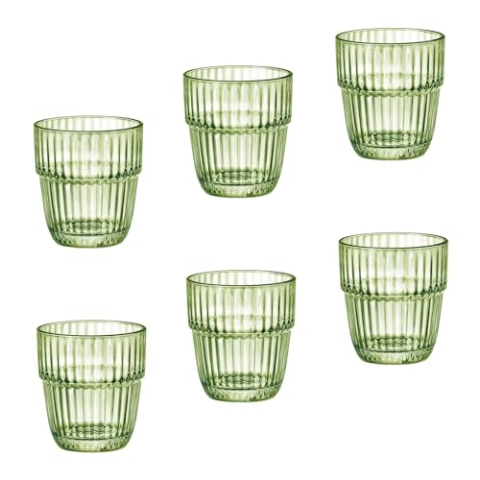Bormioli Rocco Barshine Rocks glazen, groen, 30,5 cl, 6 stuks