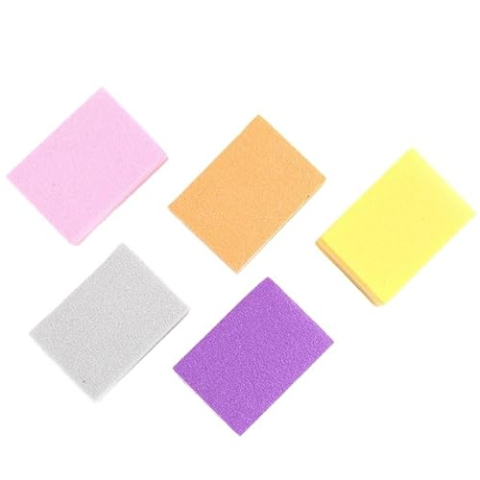 10 Stuks Professionele Nagelvijl 100/180 Grit Schuurblok Dubbelzijdig Buffer Spons for Manicure Pedicure Tool