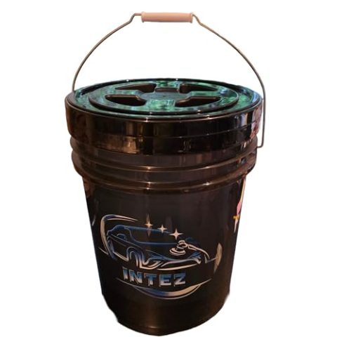 Intez -Auto was-emmer - Wash bucket 20 L met grit en afsluitbare deksel-Auto Wassen
