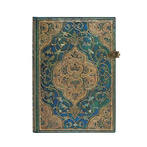 Carnet rigide Paperblanks Chroniques Turquoises Midi Ligné 240p.