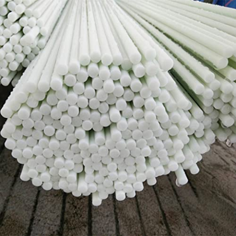Witte glasvezelstaven - massieve staven van isolatiemateriaal(1PCx4x4000mm)