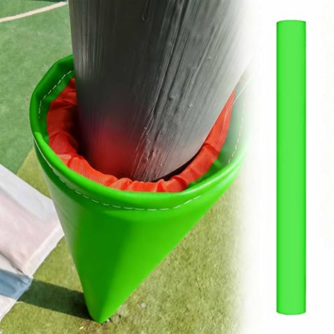 Basketbalpaalvulling - 6' hoogte, aanpasbare diameter, schokabsorberende bescherming(Green,14cm)