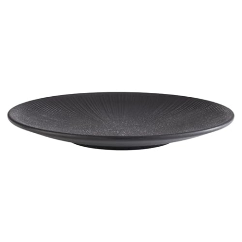 APS 85064 bord NERO, Ø 26 cm, hoogte 3 cm, melamine, zwart