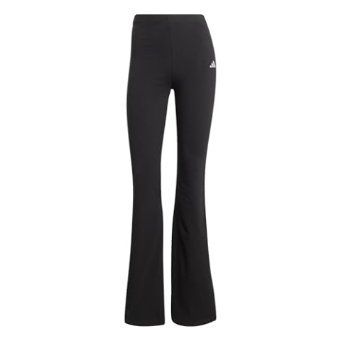adidas dames Essentials Small Logo Flared Leggings Tights, Black/White, M