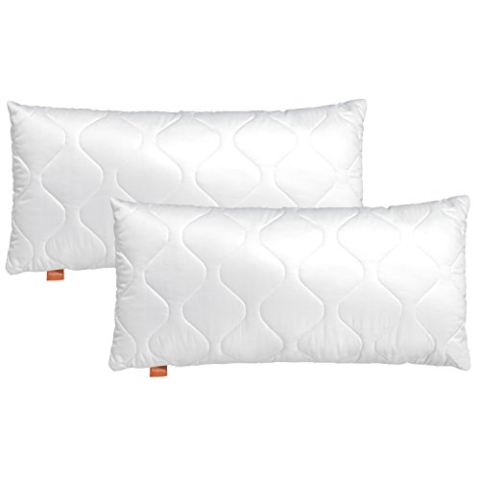 sleepling Comfort 196143 set van 2 kussens met ritssluiting, 100% microvezel 60 x 80 cm, wit