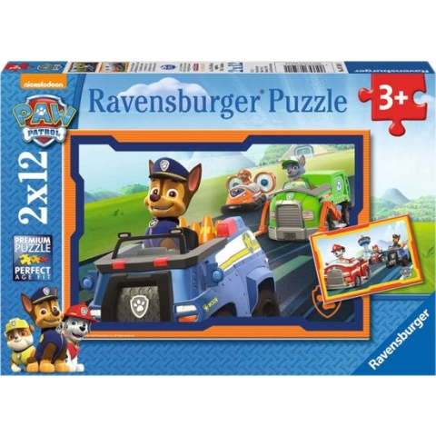 Ravensburger PAW Patrol: In Actie - Puzzel - 2x12 stukjes