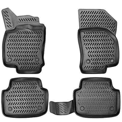 ELMASLINE 3D rubbermatten set voor VW Golf 5 bouwjaar 2003-2009 | Extra hoge rand van 5 cm