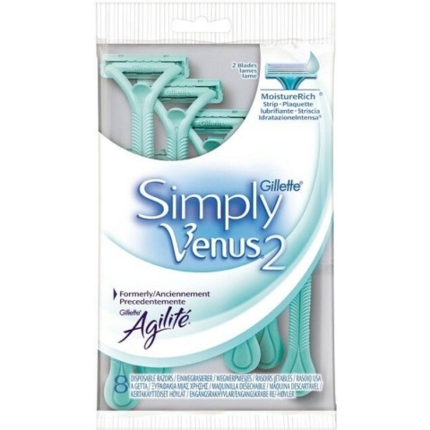 Gillette Simply Venus 2 - 8 stuks - Wegwerpscheermesjes