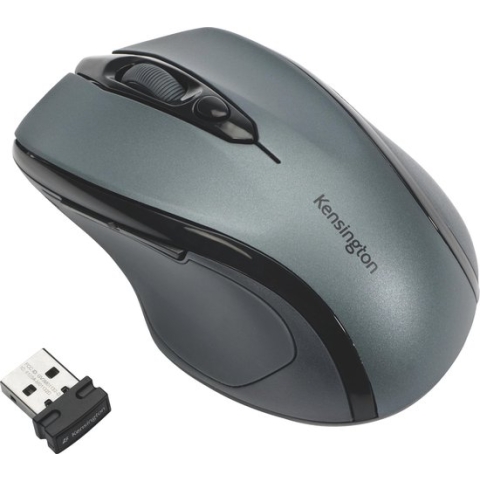 Kensington Pro Fit® Mid-Size Ergonomische Draadloze Muis Inclusief Batterijen - Grafietgrijs