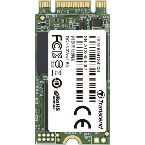 Transcend MTS420 - Solid state drive - 240 GB - intern - M.2 2242 - SATA 6Gb/s
