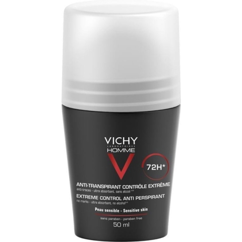 Vichy Homme Deodorant Anti-transpiratie 72u Extreem Controle - Roller 50ml
